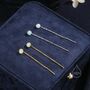 Sterling Silver Green Opal Dot Threader Earrings, thumbnail 5 of 11