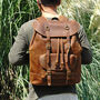 Genuine Leather Backpack With Front Pocket Detail, thumbnail 4 of 12