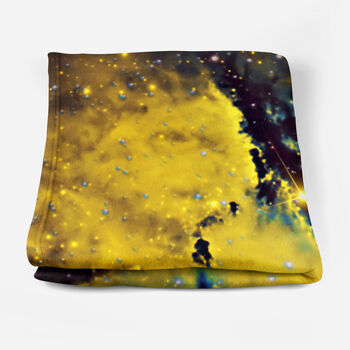 Space Fleece Blanket Pacman Nebula Yellow, 3 of 10