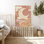 Peach Moon Illustration Art Print, thumbnail 3 of 4