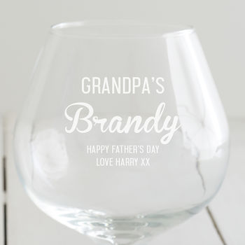 Personalised Brandy Glass For Grandad, 3 of 3
