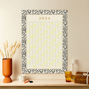 2024 Wall Planner, Calendar, Bright Flowers Design, 11 of 12