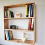 Handmade Solid Wooden Wall Mounted Bookcase, thumbnail 1 of 6
