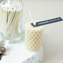 Patterned Pillar Coloured Candle In Eco Soy Wax, thumbnail 2 of 5