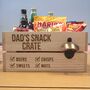Personalised Wooden Snack Crate Gift For Dad, thumbnail 2 of 3
