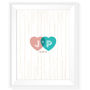 Personalised Hearts Wedding Guest Book Print, thumbnail 2 of 5