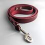 Burgundy Leather Whippet Collar And Matching Lead Set, thumbnail 9 of 10