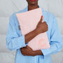 Personalised Pink Linen Hot Water Bottle, thumbnail 2 of 7