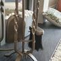 Heavy Pewter Five Piece Fireplace Companion Set Accessories, thumbnail 9 of 10