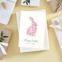 Personalised Liberty Print Easter Bunny Rabbit Card, thumbnail 2 of 4