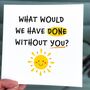 Sen Thank You Card, Personalised Support Worker Gift, thumbnail 1 of 7