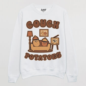 Couch Potatoes Men's Slogan Sweatshirt, 4 of 4