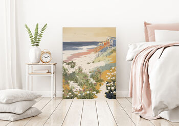 Norfolk Beach Landscape Art Print, 3 of 4
