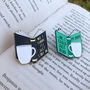 'Stay In' Introvert Personalised Books Enamel Pin, thumbnail 3 of 6