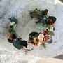 Sunflower Orange Flower Bridal Hair Crown, thumbnail 9 of 10