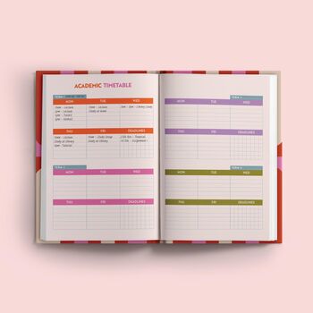 2024 2025 Academic Diary A5 Hardcover | Pink And Red, 6 of 9