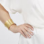 Gold Statement Brushed Cuff Bracelet, thumbnail 1 of 6