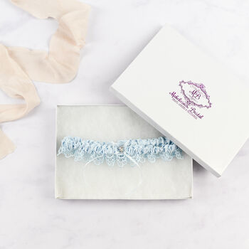 Something Blue 'Claire' Collection Bridal Garter, 2 of 6