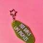 The 'Hot Girls Like Pickles' Sparkly Motel Keyring / Gift For Pickle Lover / Food Accessories / Cute Keychain, thumbnail 4 of 6