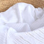 Personalised Cellular Cotton Blanket For Christening, thumbnail 5 of 8