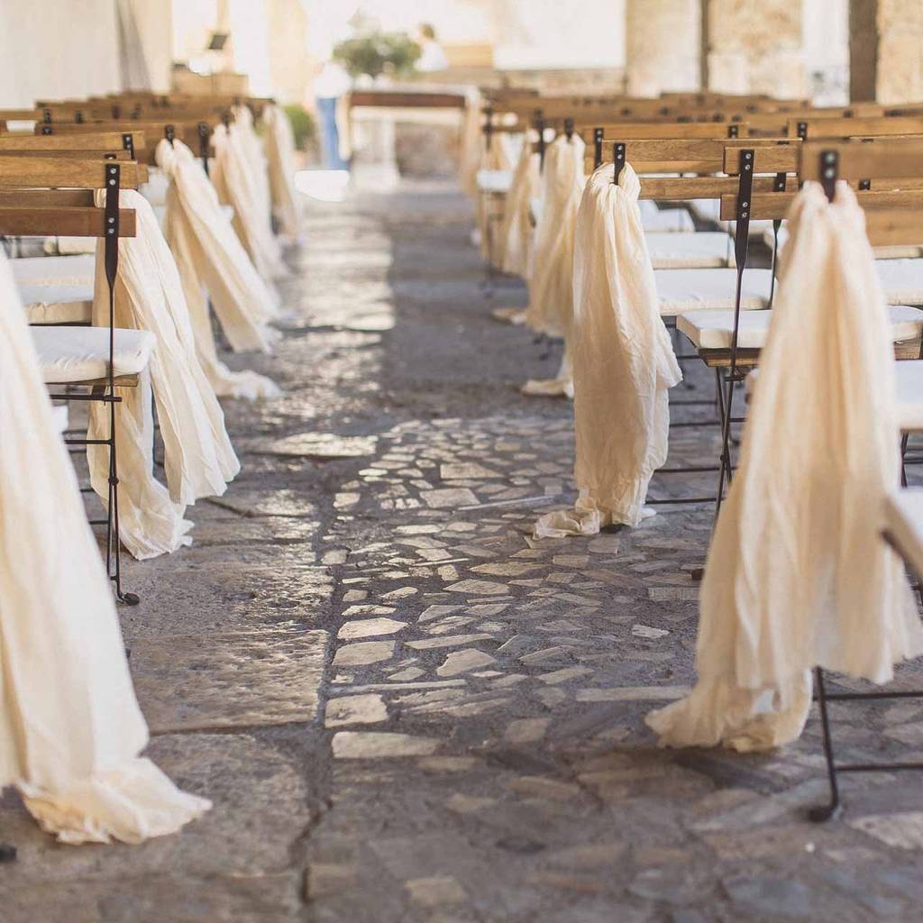 Cream Crumpled Cotton Table Runner / Tablecloth By The Wedding of my