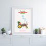 Personalised Rudolph The Red Nosed Tractor Xmas Print, thumbnail 4 of 8