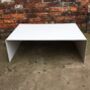 Industrial All Steel White Cube Coffee Table 189, thumbnail 3 of 4
