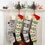 Nordic Fair Isle Personalised Christmas Stockings, thumbnail 1 of 9