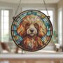 Poodle Red Stained Glass Effect Suncatcher, thumbnail 6 of 6