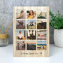 Personalised Freestanding Twelve Photo Grid Giant Wooden Block 21cm X 15cm Portrait, thumbnail 3 of 7