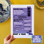 Personalised 90th Birthday Gift Birth Year Print Of 1935, thumbnail 2 of 4