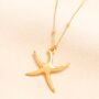 Starfish Pendant Necklace In Gold Plating, thumbnail 1 of 3