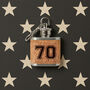 '70' Mini Cork Hip Flask Keyring | Special Birthday | 70th Birthday, thumbnail 1 of 2