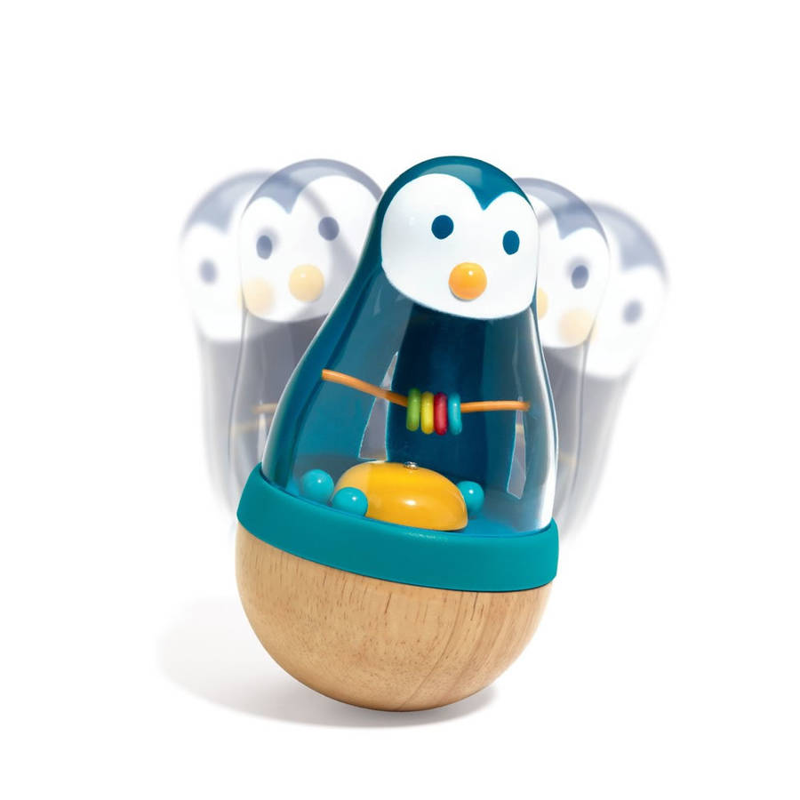 Wobbly Penguin Rattle Toy By Little Baby Company | notonthehighstreet.com