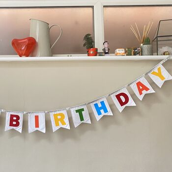 Personalised Felt Garland, Happy Birthday Bunting, 4 of 5