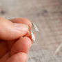 Scandi Leaf Recycled Silver Handmade Earrings, thumbnail 5 of 11
