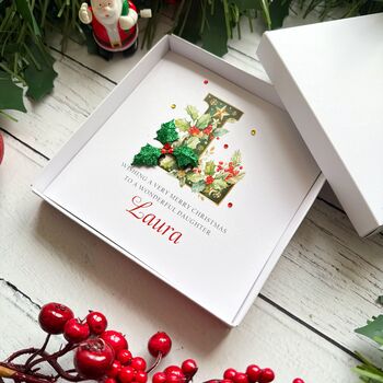Handmade Monogramed Christmas Card For Any Recipient, 7 of 8