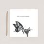 With Love Butterfly Sympathy Greeting Card, thumbnail 3 of 6