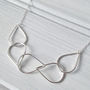 Silver Raindrop Chain Necklace, thumbnail 2 of 5