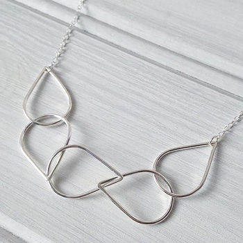 Silver Raindrop Chain Necklace, 2 of 5