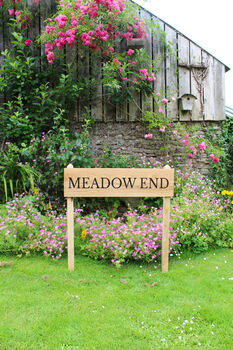 Extra Large Outdoor Wooden Sign With Posts, 6 of 7