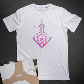 Rocket Printed Cotton T Shirt, 3 of 7