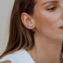 Black Onyx Portilla 18k Gold Vermeil Earrings, thumbnail 4 of 6