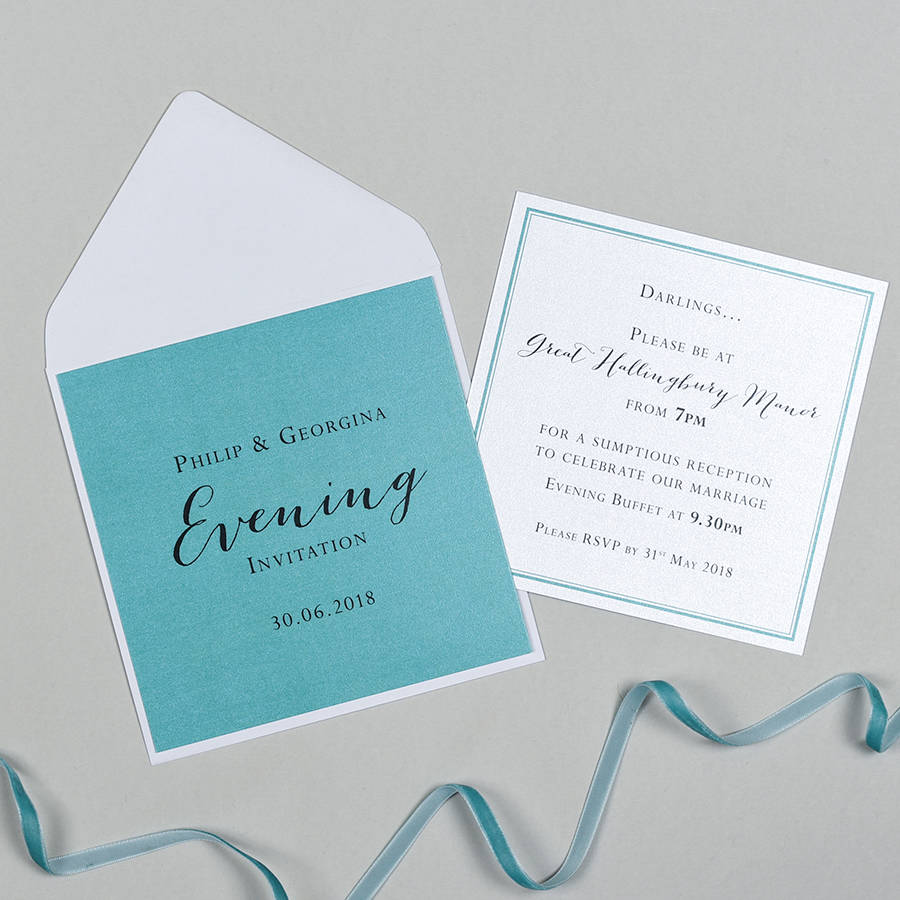 Tiffany Wedding Invitation By Michelle Fiedler Design   Original Tiffany Wedding Invitation 