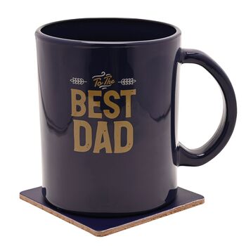 Best Dad Mug, Socks And Coaster Set Fathers Day Gift Set, 5 of 9
