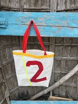 Genoa Upcycled Sailcloth Tote Bag, 4 of 8
