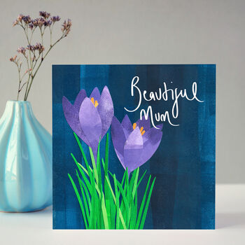 Blue Crocus Mother's Day Card, 4 of 6