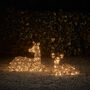 Studley Rattan Resting Doe And Fawn Light Up Reindeer, thumbnail 1 of 3