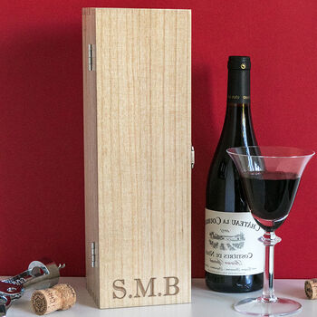 Personalised Monogram Wine Box, 2 of 7