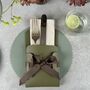 Personalised Place Setting Recycled Leather Napkin Holder, thumbnail 6 of 6